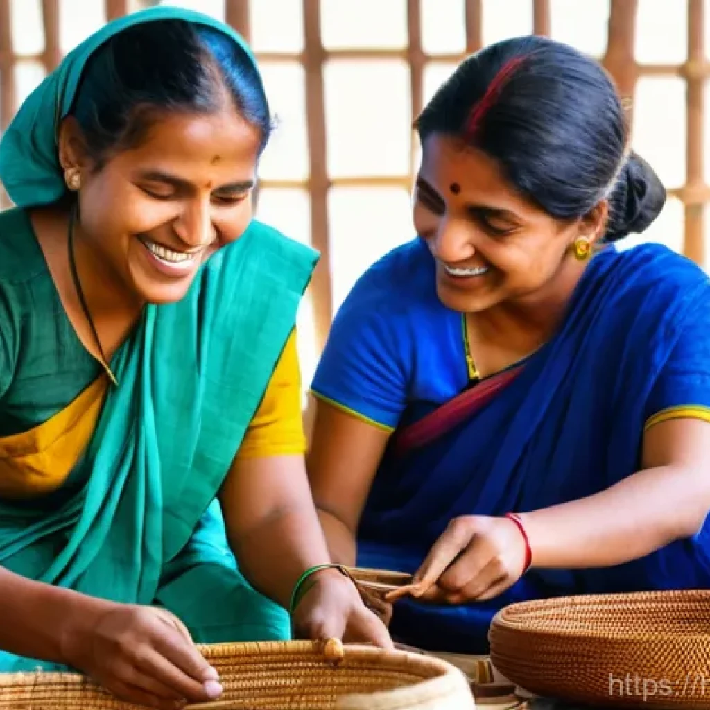 사회적 기업과 환경 보호 - **Prompt 1: Empowering Local Artisans through Social Entrepreneurship**
    "A vibrant and bustling ...