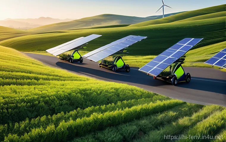 환경 보호를 위한 글로벌 노력 - **Prompt 1: A Collective Effort for a Green Urban Future**
    "A vibrant, high-angle panoramic view...