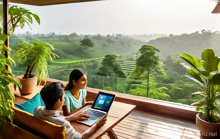 친환경 에너지 시스템 설계 - Prompt 1: "Green Home, Happy Family with Solar Power"**