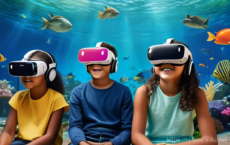 가상 현실 VR 과 환경 문제 - **Prompt:** A young adult, around 20-30 years old, with a diverse background, is deeply immersed in ...